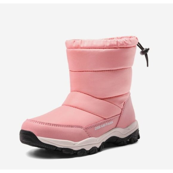 Dream Pairs Girls Pink Winter Snow Boots - Waterproof Insulated Non-Slip Sole-Si - Picture 1 of 8